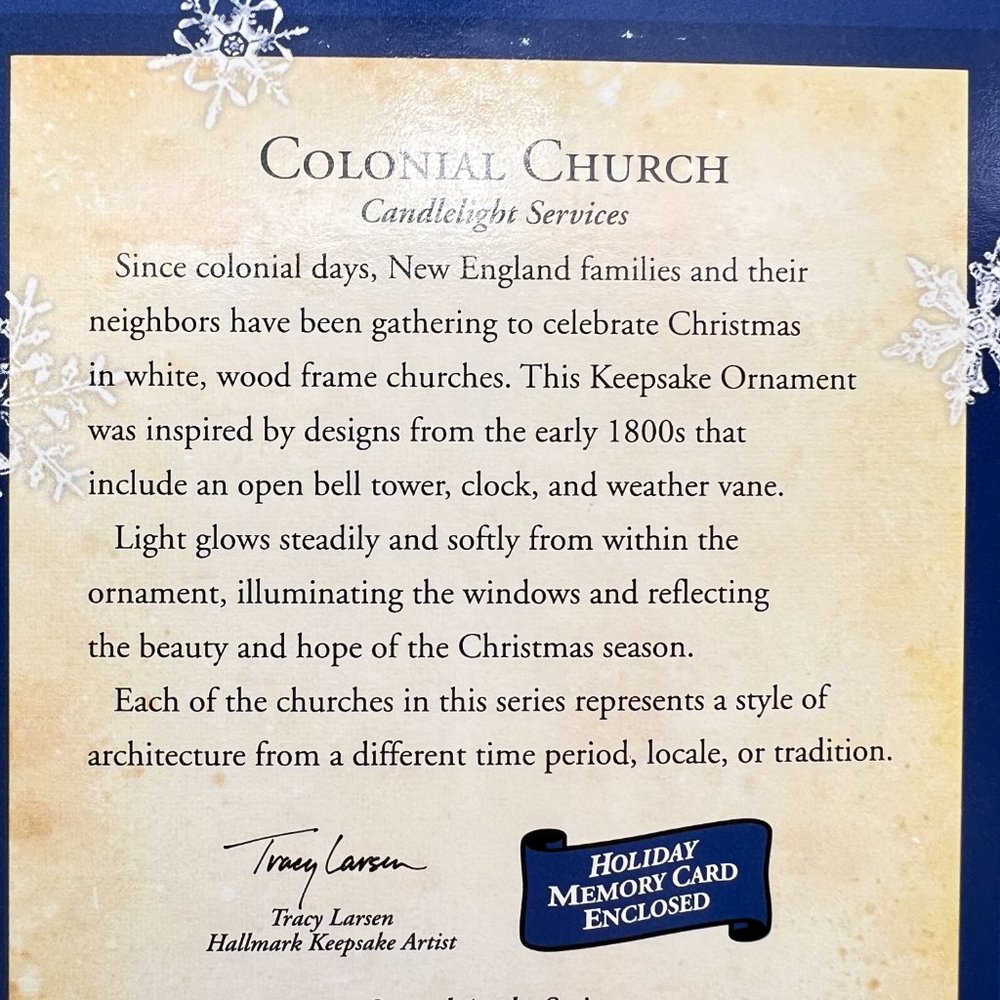 Hallmark Keepsake COLONIAL CHURCH Ornament Magic Collectors Series 2004 NIB - Picture 7 of 11